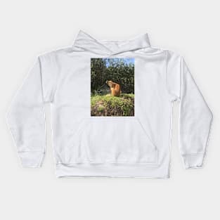 Australian dingo scratching Kids Hoodie